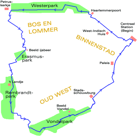 Vier-parken-wandeling Amsterdam