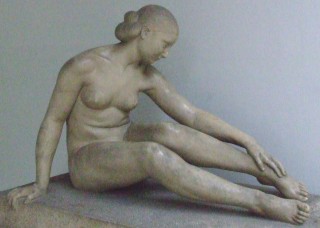 Beeld bij het Mus�e des Beaux Arts, waar werken van beroemde kunstenaars te zien zijn.